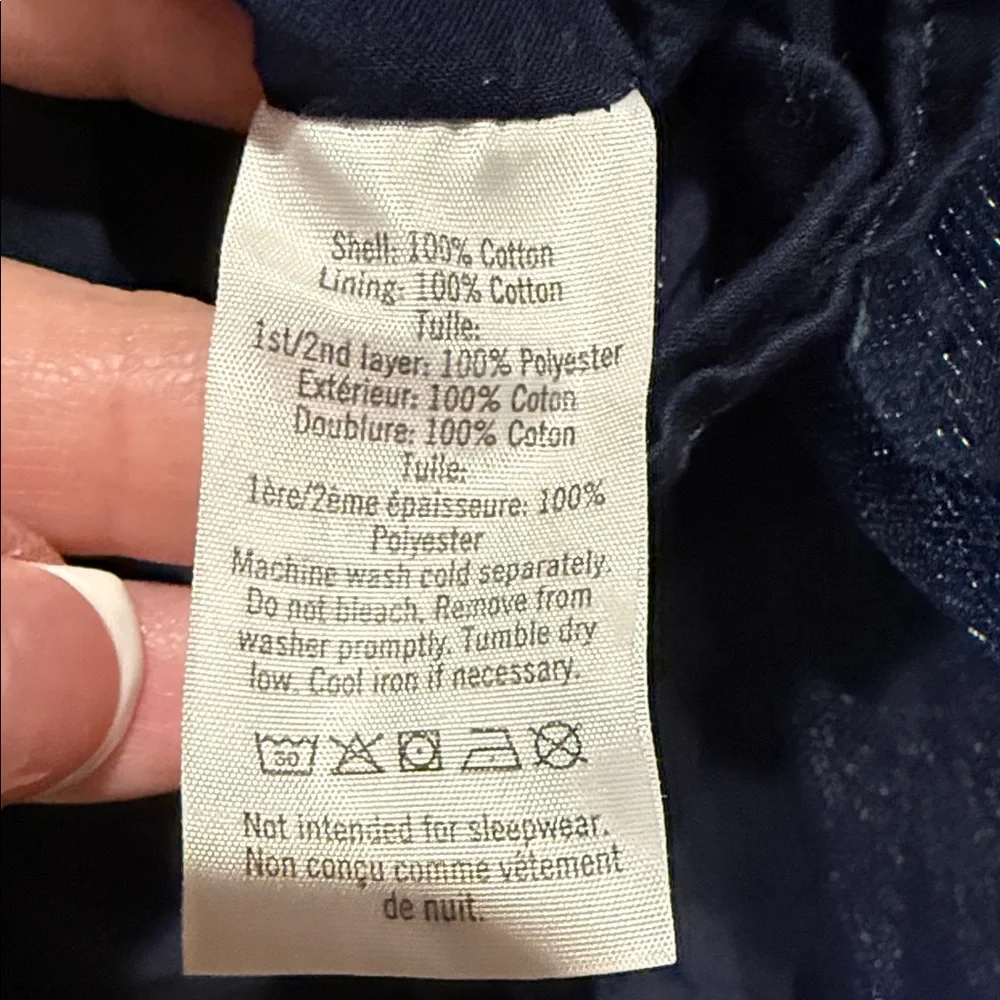 Janie And Jack Girl's Navy Floral Dress Bow Cut Out Back Size 3 yr (little girl)